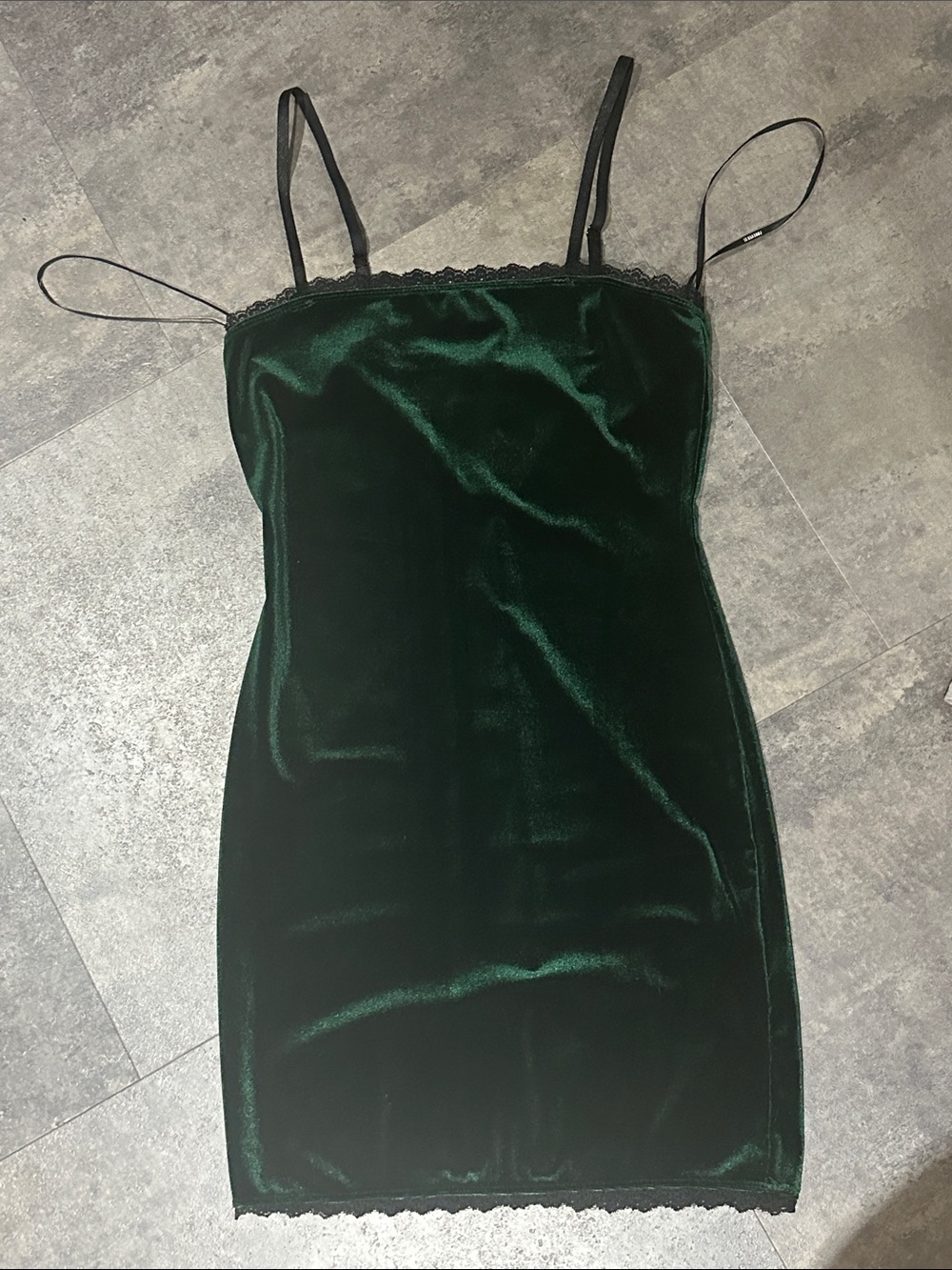 Emerald Green Velvet Slip Dress Size Small